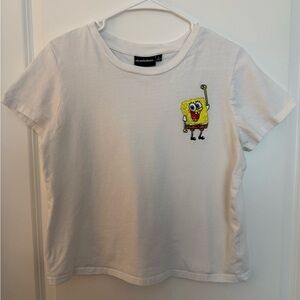 Women’s Nickelodeon brand‎ SpongeBob SquarePants
embroidered T-shirt size large.